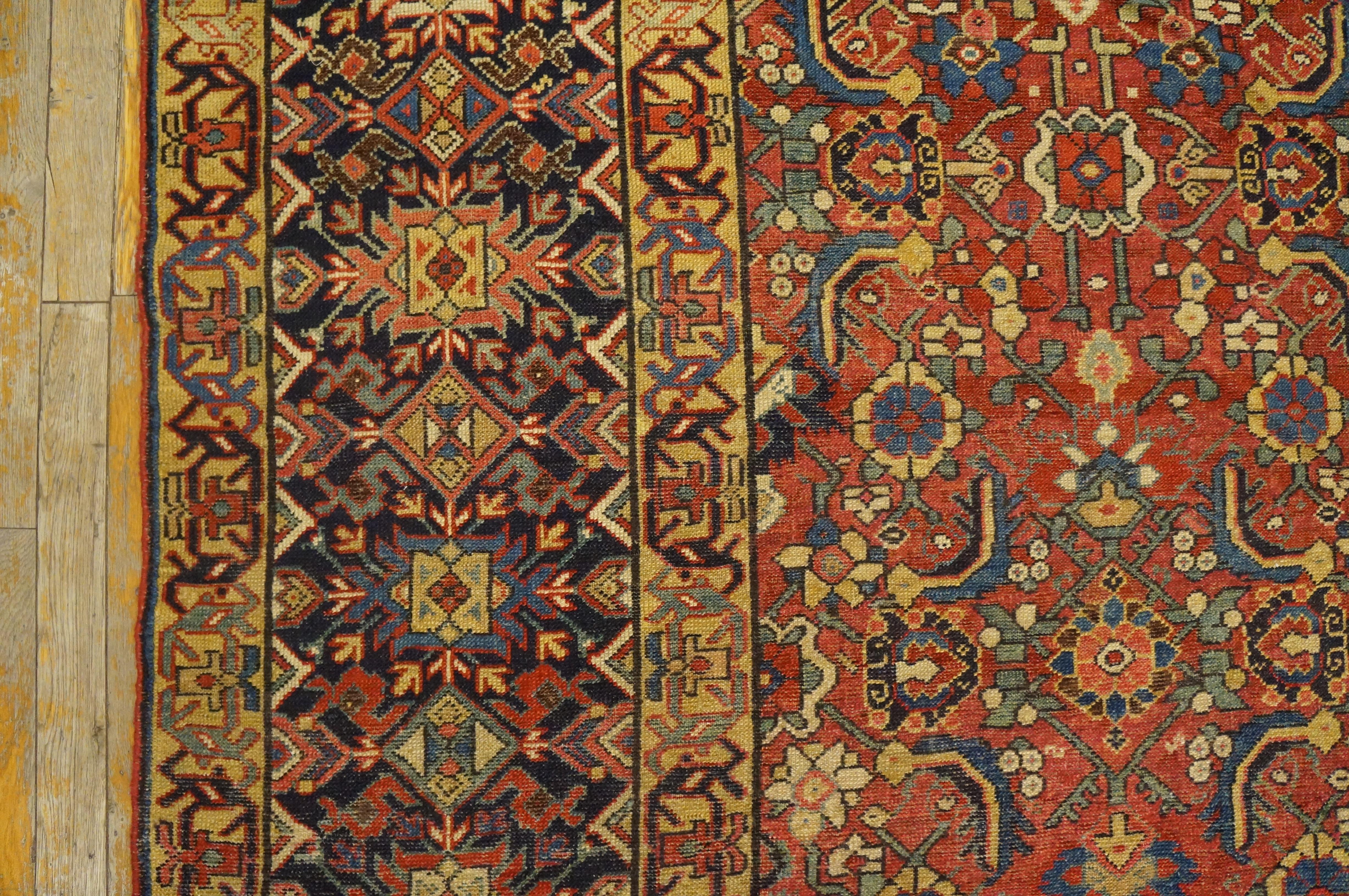 Mid 19th Century N.W. Persian Gallery Carpet ( 7'6