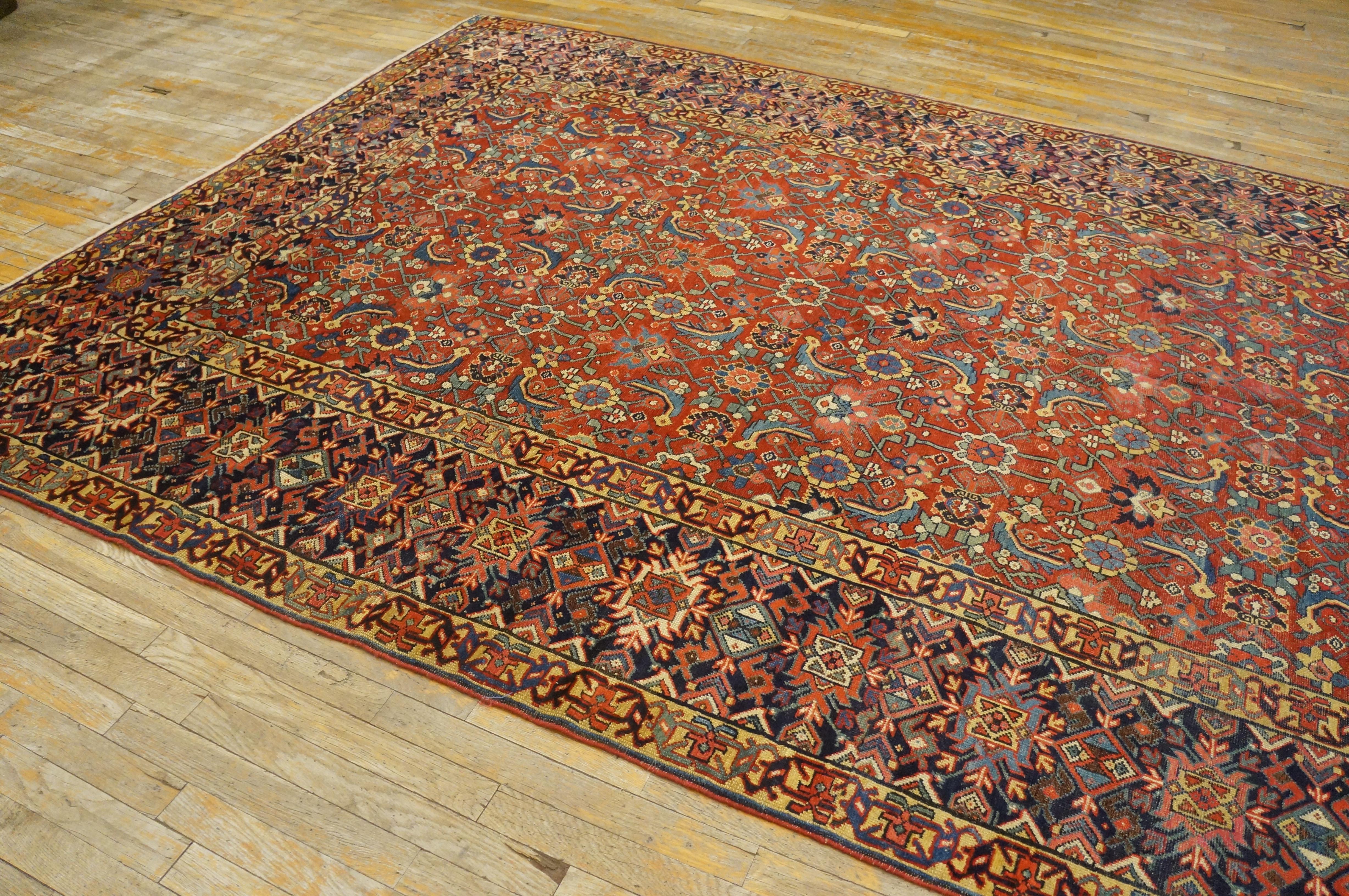 Wool Mid 19th Century N.W. Persian Gallery Carpet ( 7'6