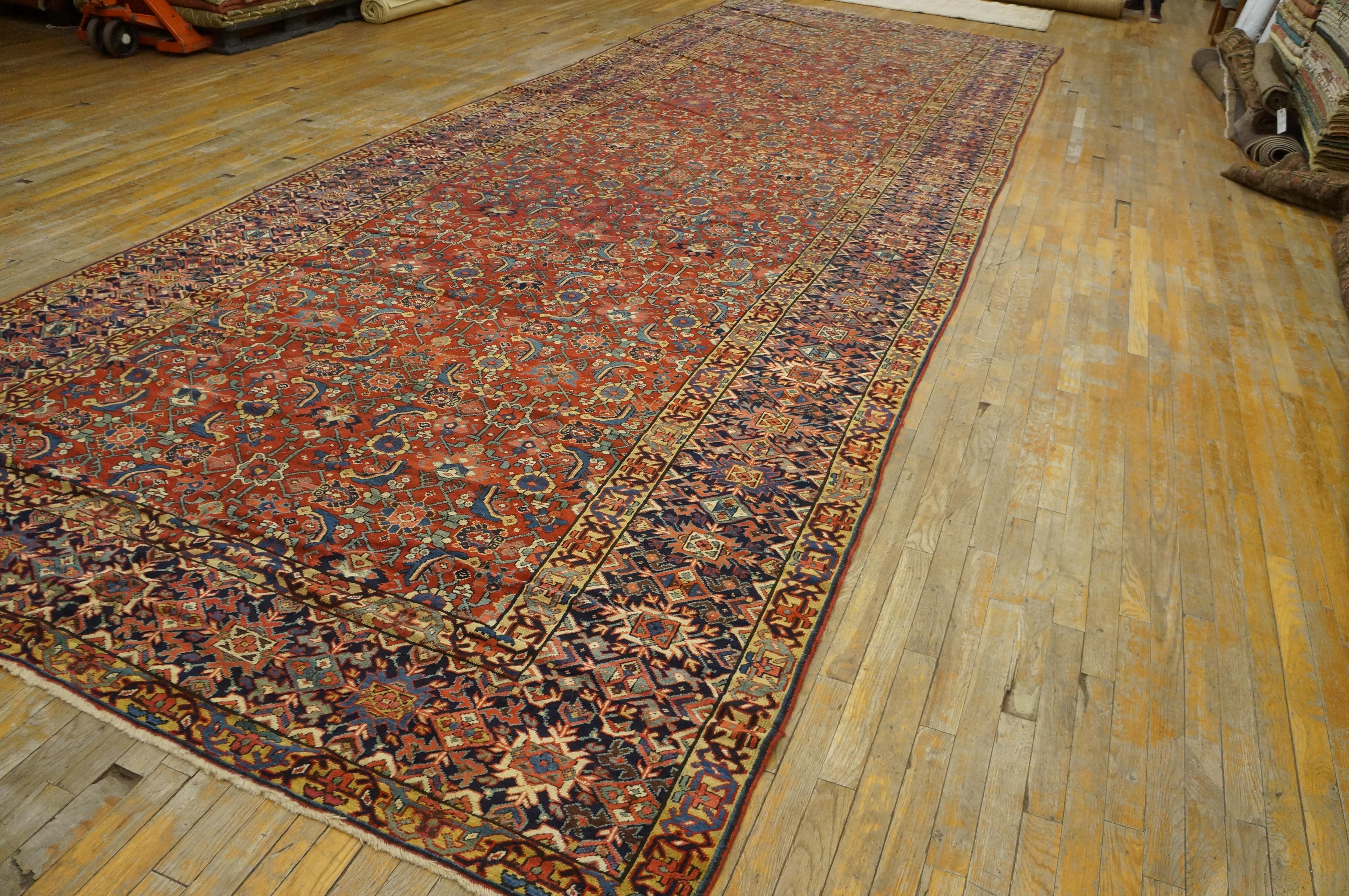 Mid 19th Century N.W. Persian Gallery Carpet ( 7'6