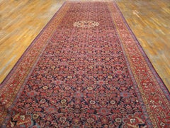 1860s Blue Herati N.W. Persian Gallery Carpet Inscribed & Dated 1863 Rug Carpet