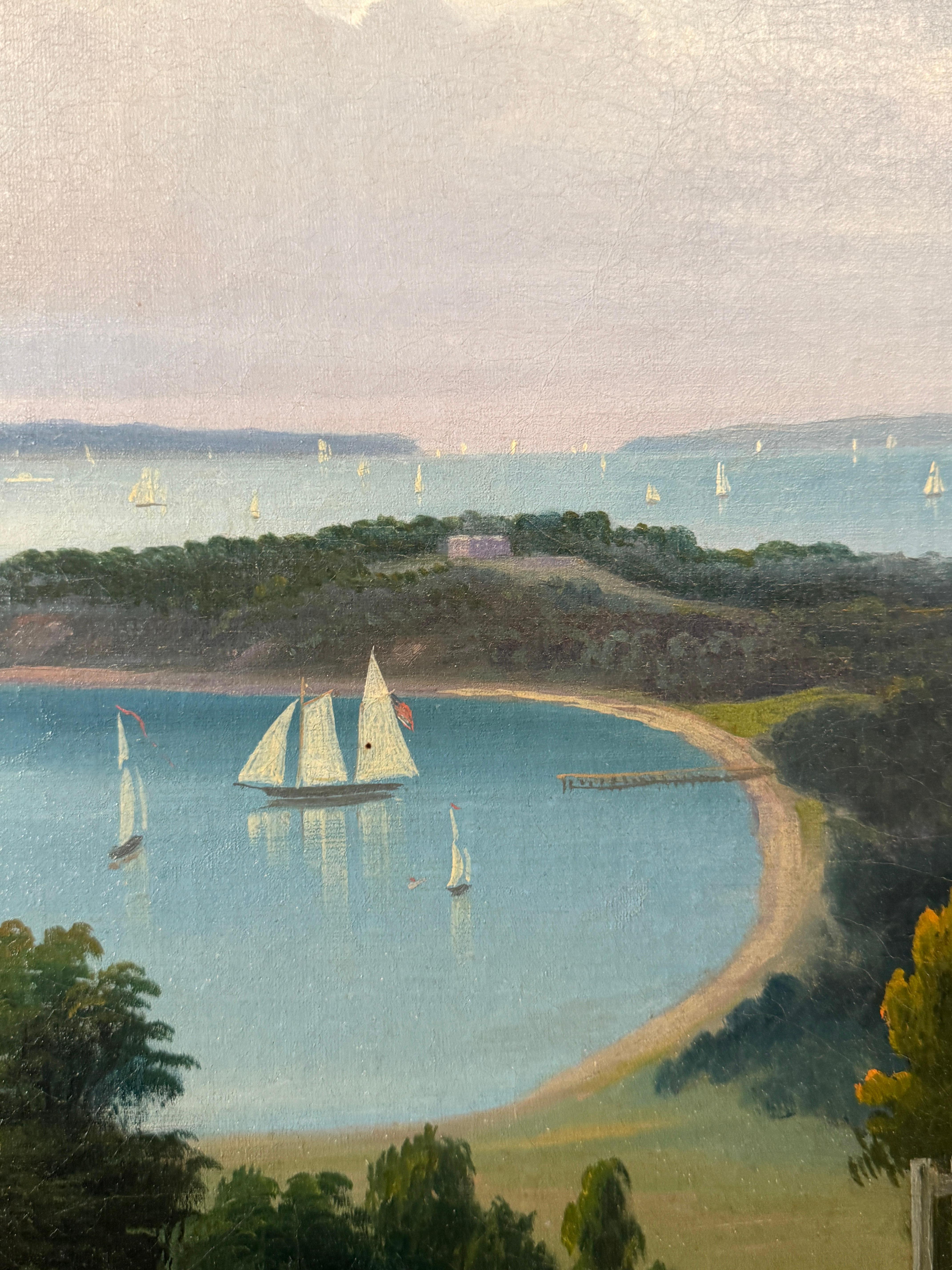 Toile Peinture à l'huile sur toile du milieu du XIXe siècle - 