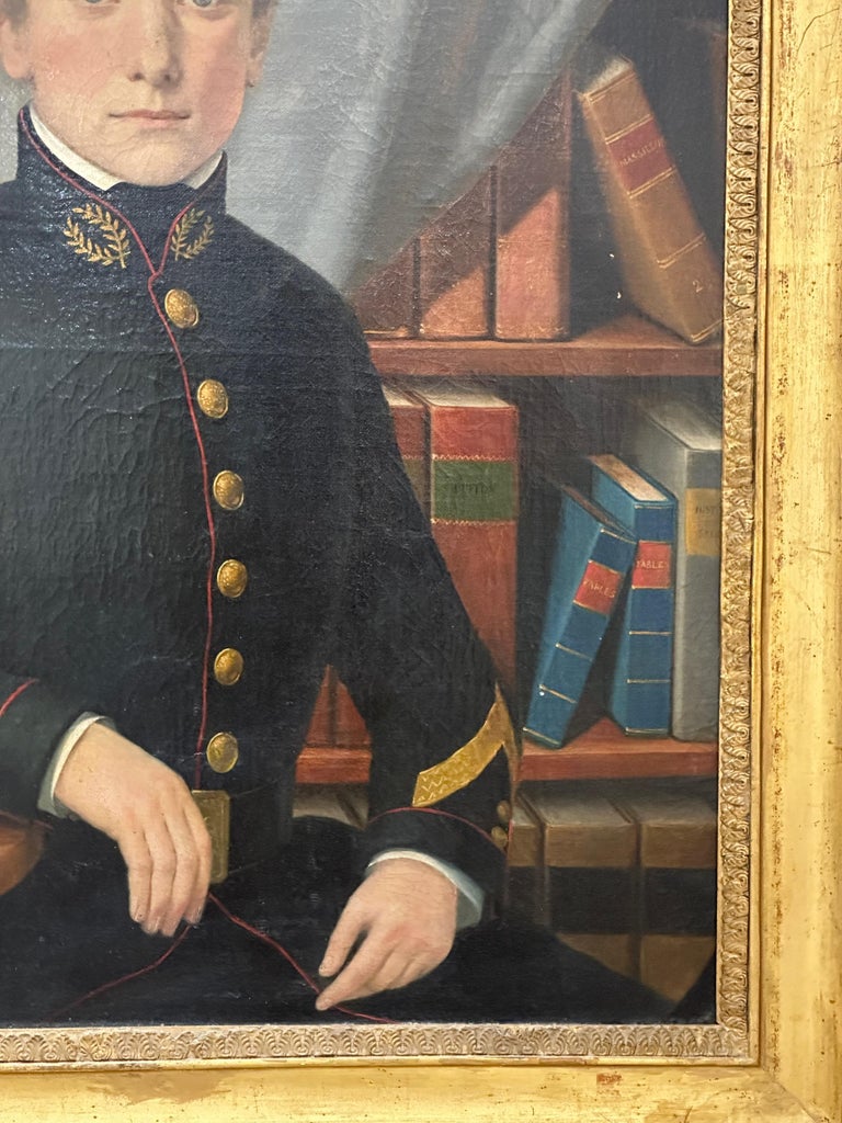 Mid 19th Century Oil on Canvas Portrait of a Young French Cadet For ...