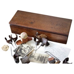 Mid 19th Century Old Will Jackson Cocking Cock Fighting Spurs & Ephemera