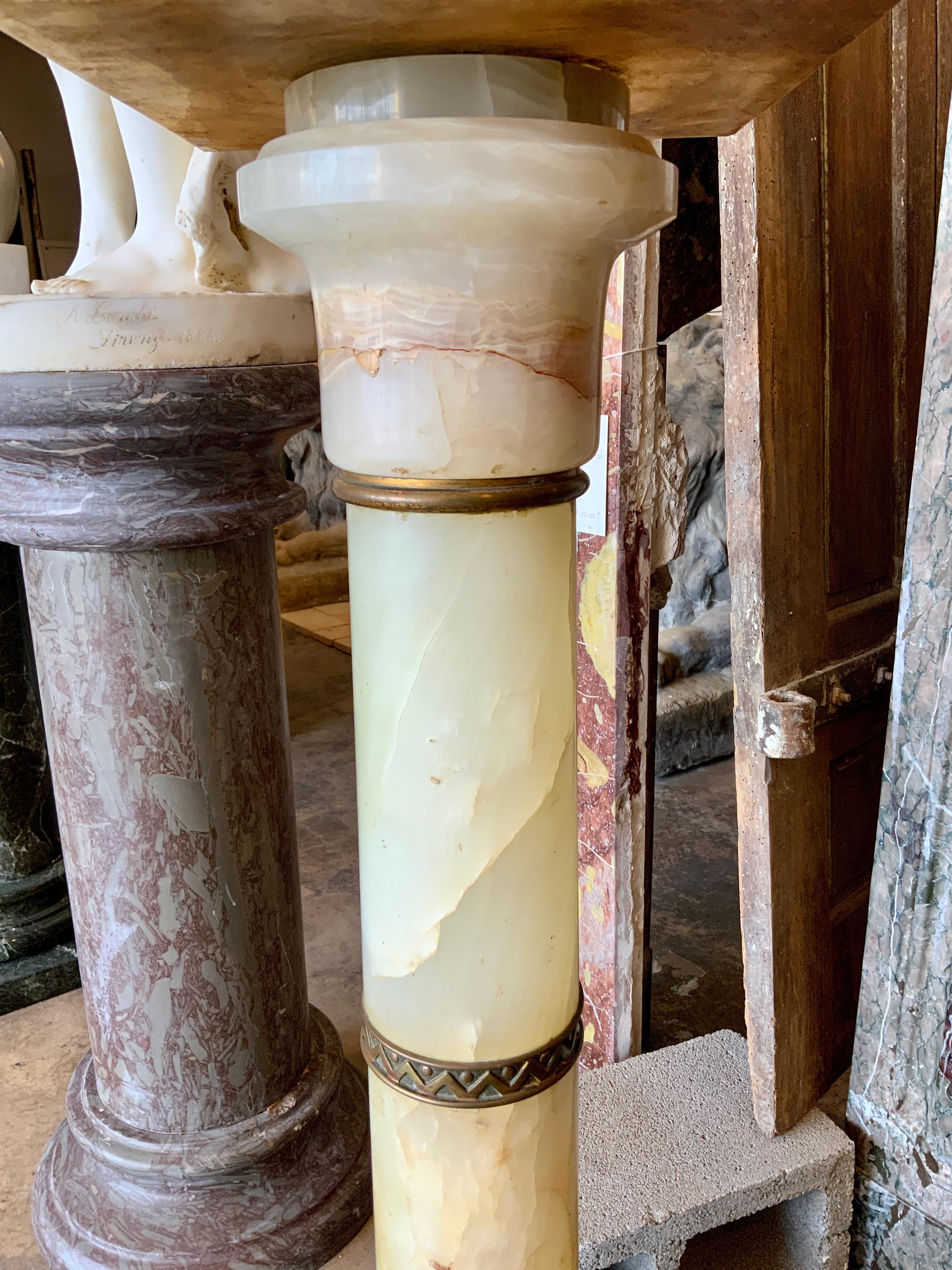 Mid-19th Century Onyx Pedestal from France For Sale 2