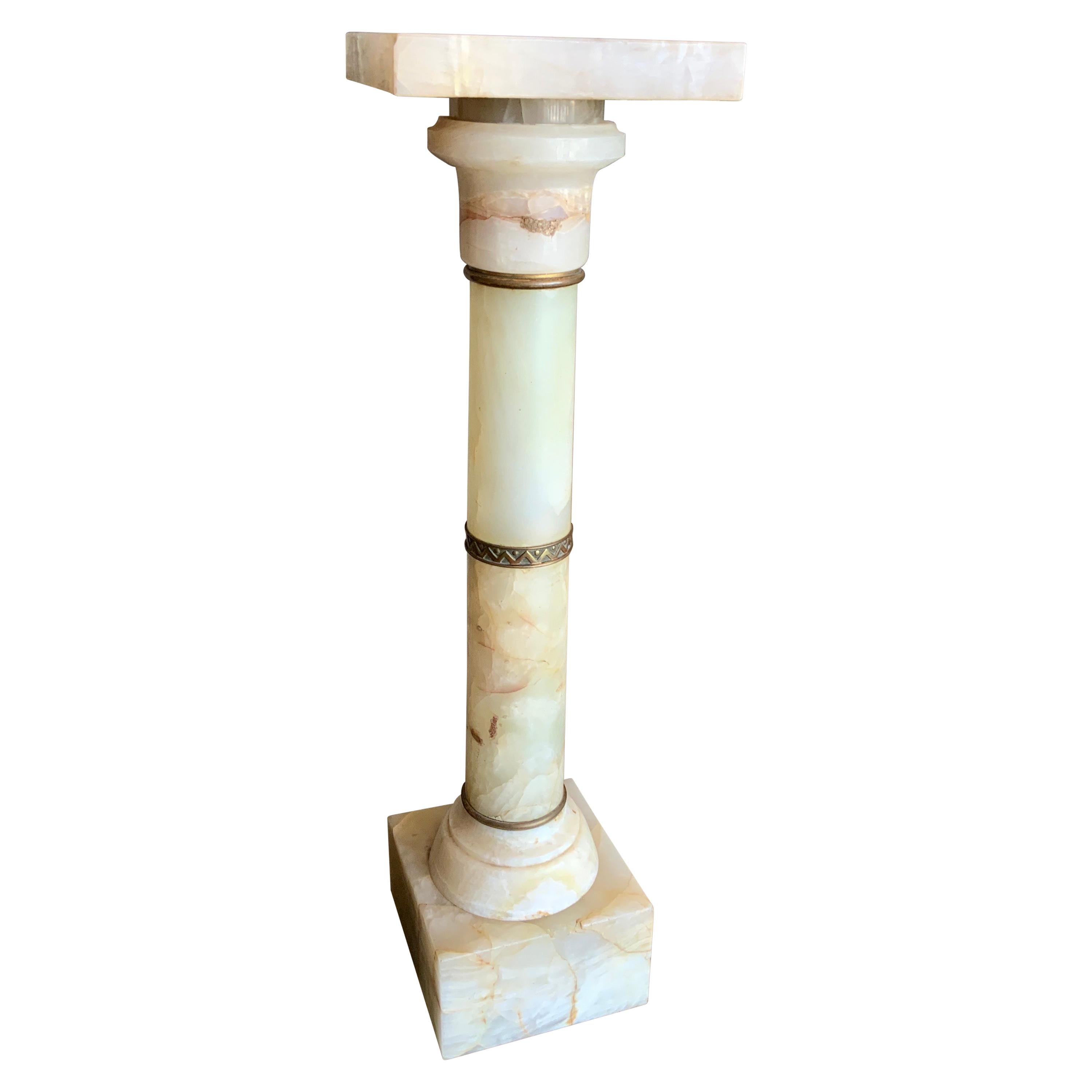 Mid-19th Century Onyx Pedestal from France For Sale