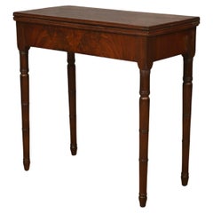 Antique MidCentury Walnut Openable Card Table, 1850
