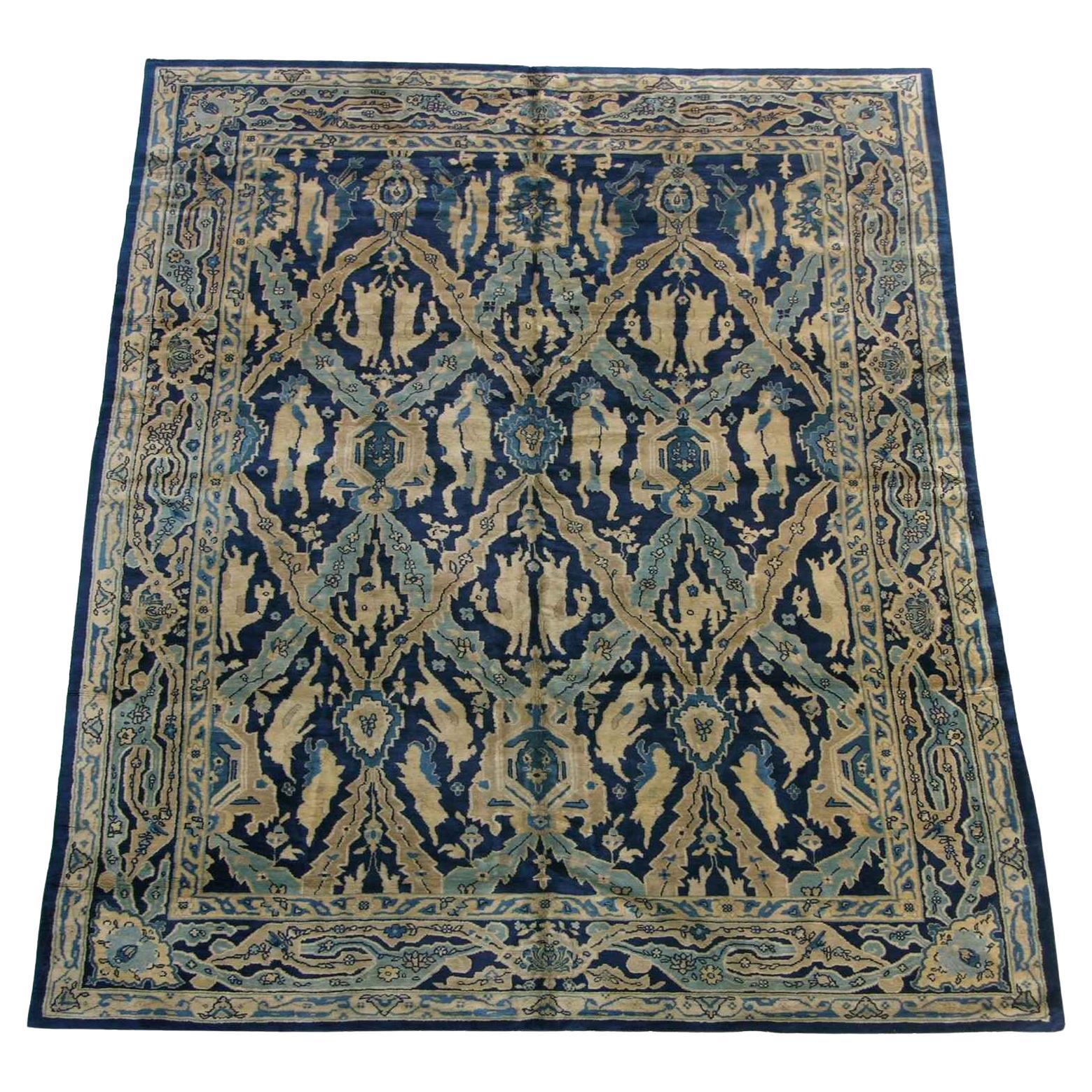 Orientalischer chinesischer Teppich aus der Mitte des 19.
