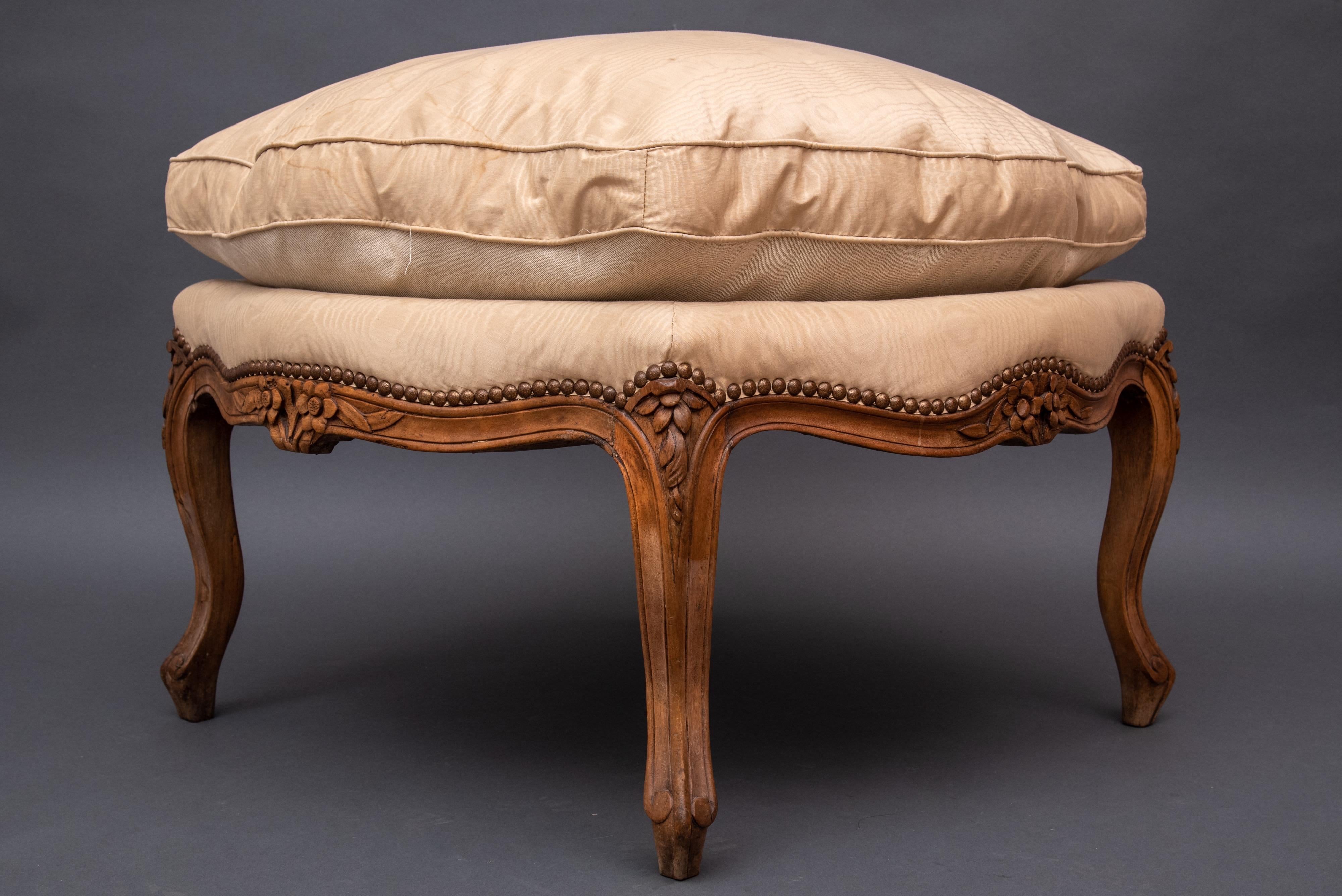Louis XV  Original French Carved Footstool