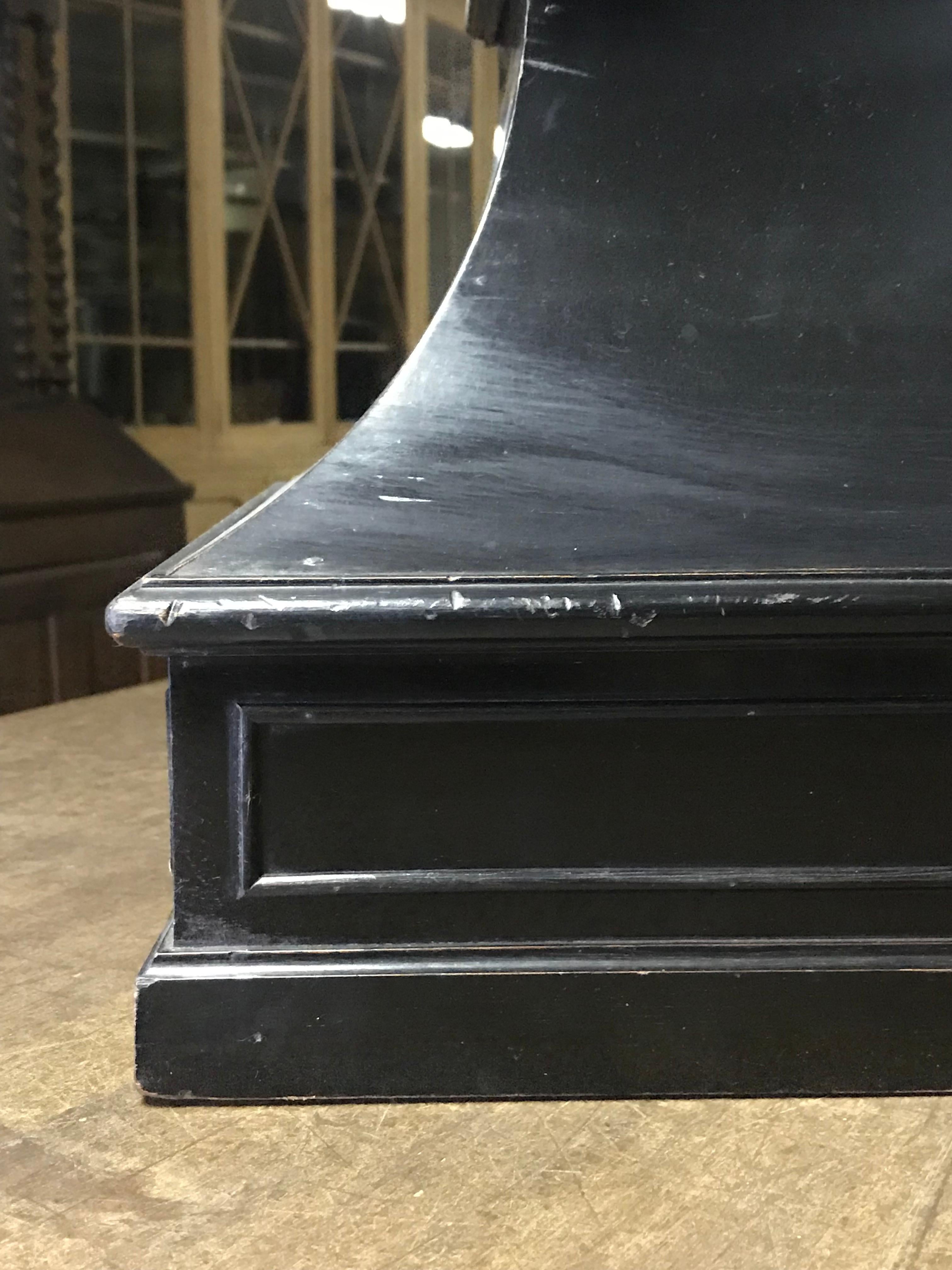 Victorian Mid-19th Century Painted Black Plinth from France