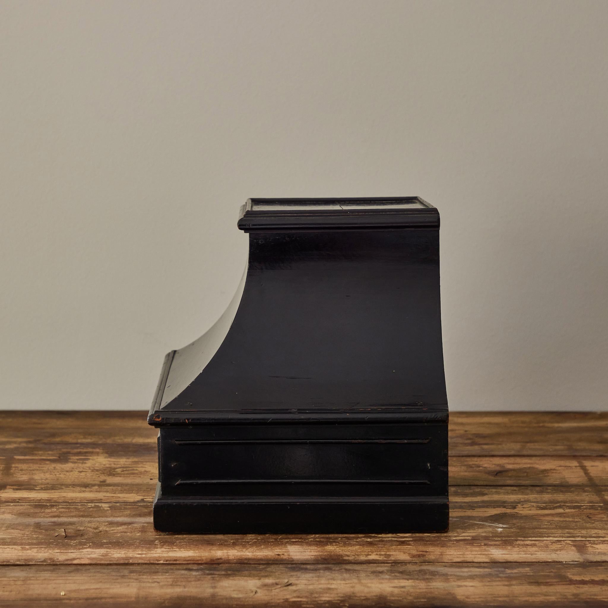 French Mid-19th Century Painted Black Plinth from France