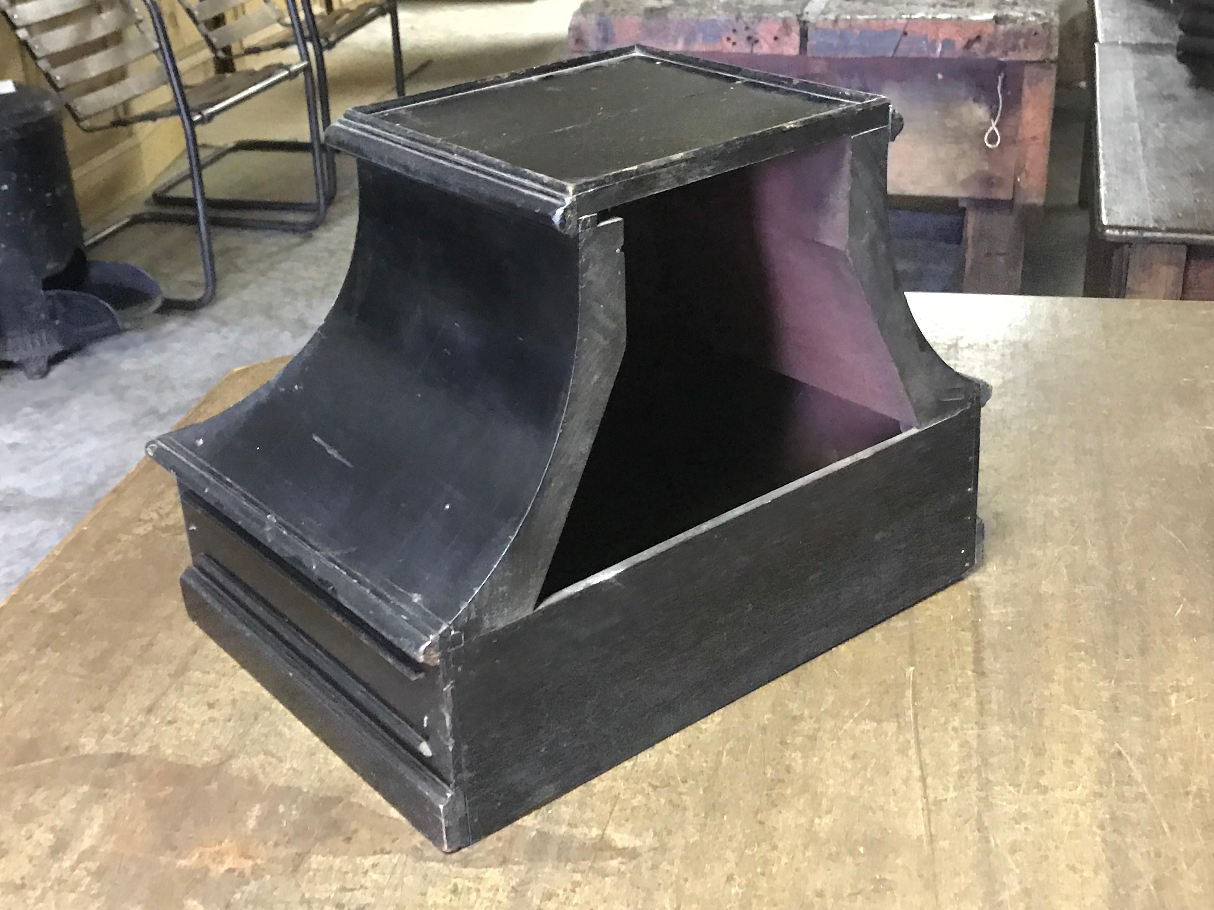 French Mid-19th Century Painted Black Plinth from France