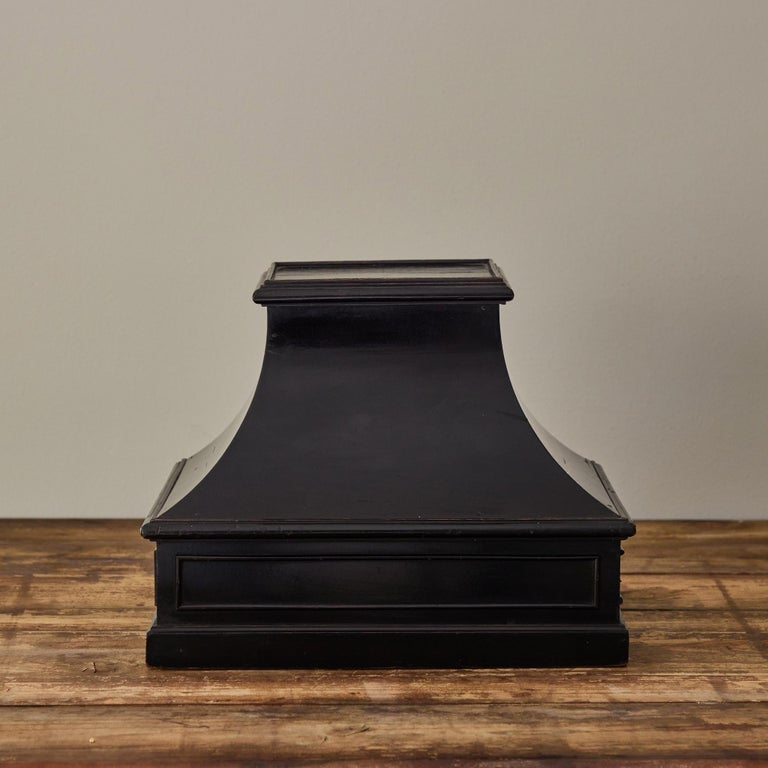 Wood Mid-19th Century Painted Black Plinth from France For Sale