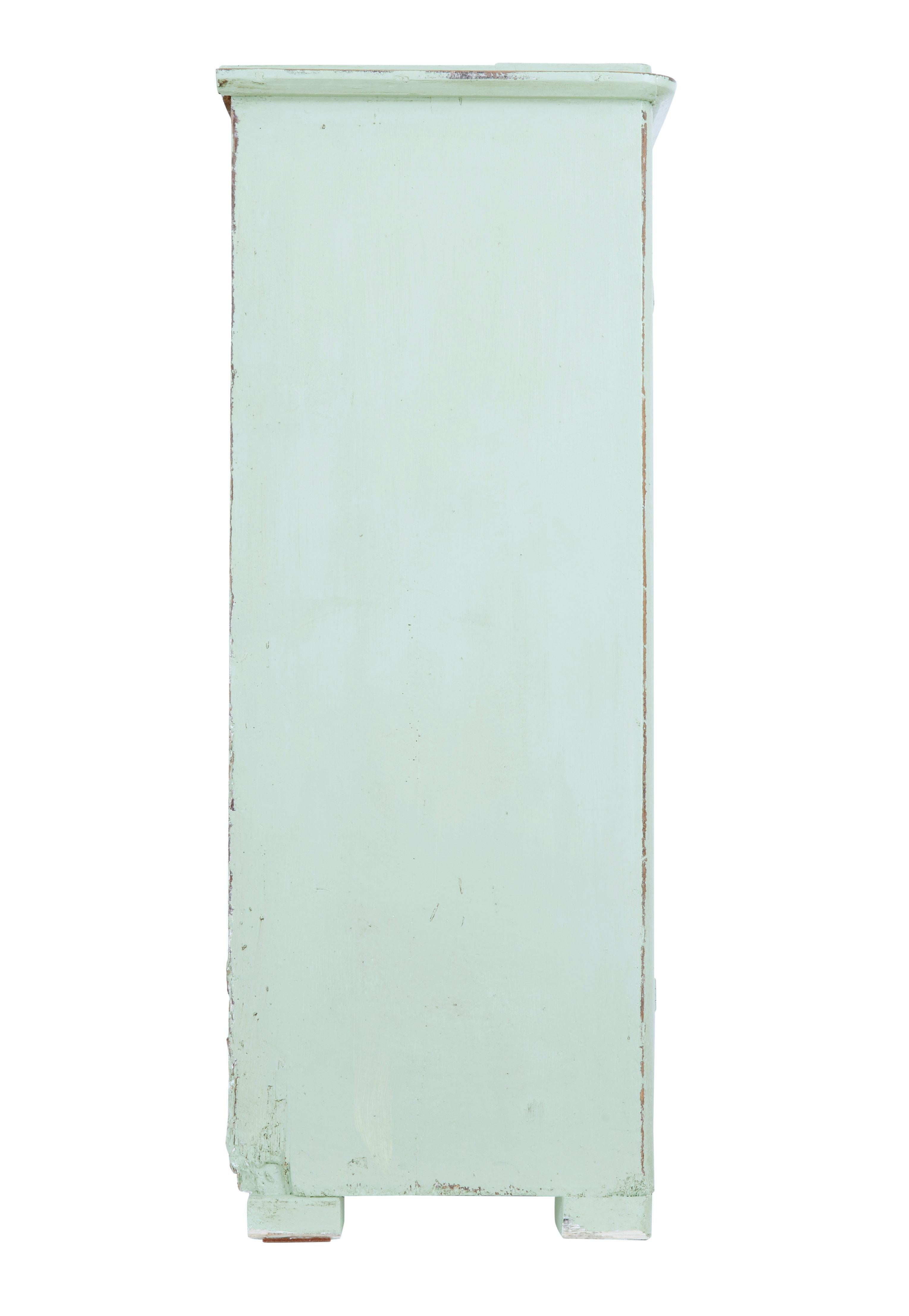Swedish Mid-19th Century Painted Pine Cupboard Sideboard