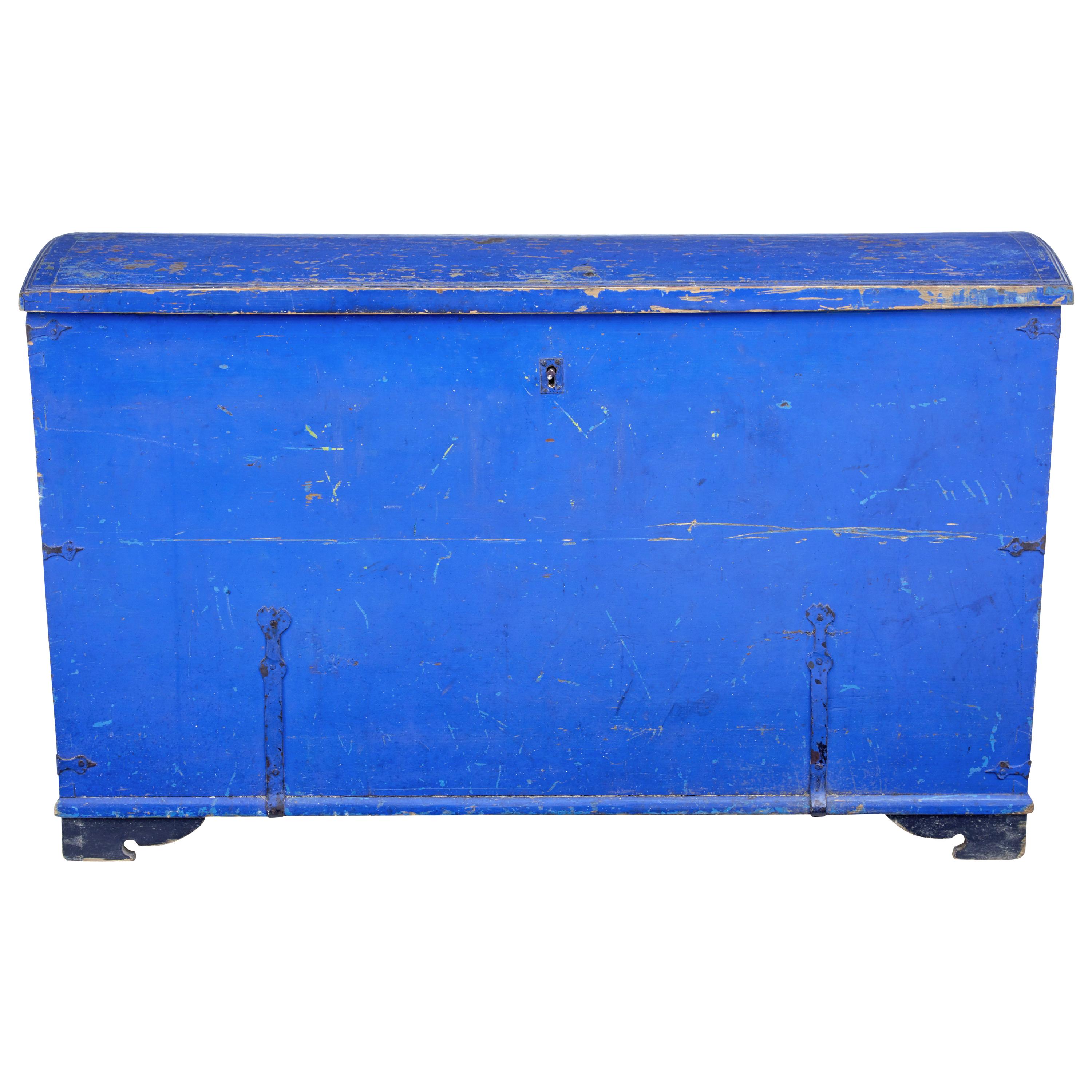 Antique Dome Topped Carriage Chest, English, Victorian, Trunk, 19th