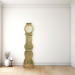 Mid-19th century Painted Swedish Mora Column Case Floor Clock