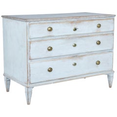 Mid-19th Century Painted Swedish Pine Chest of Drawers