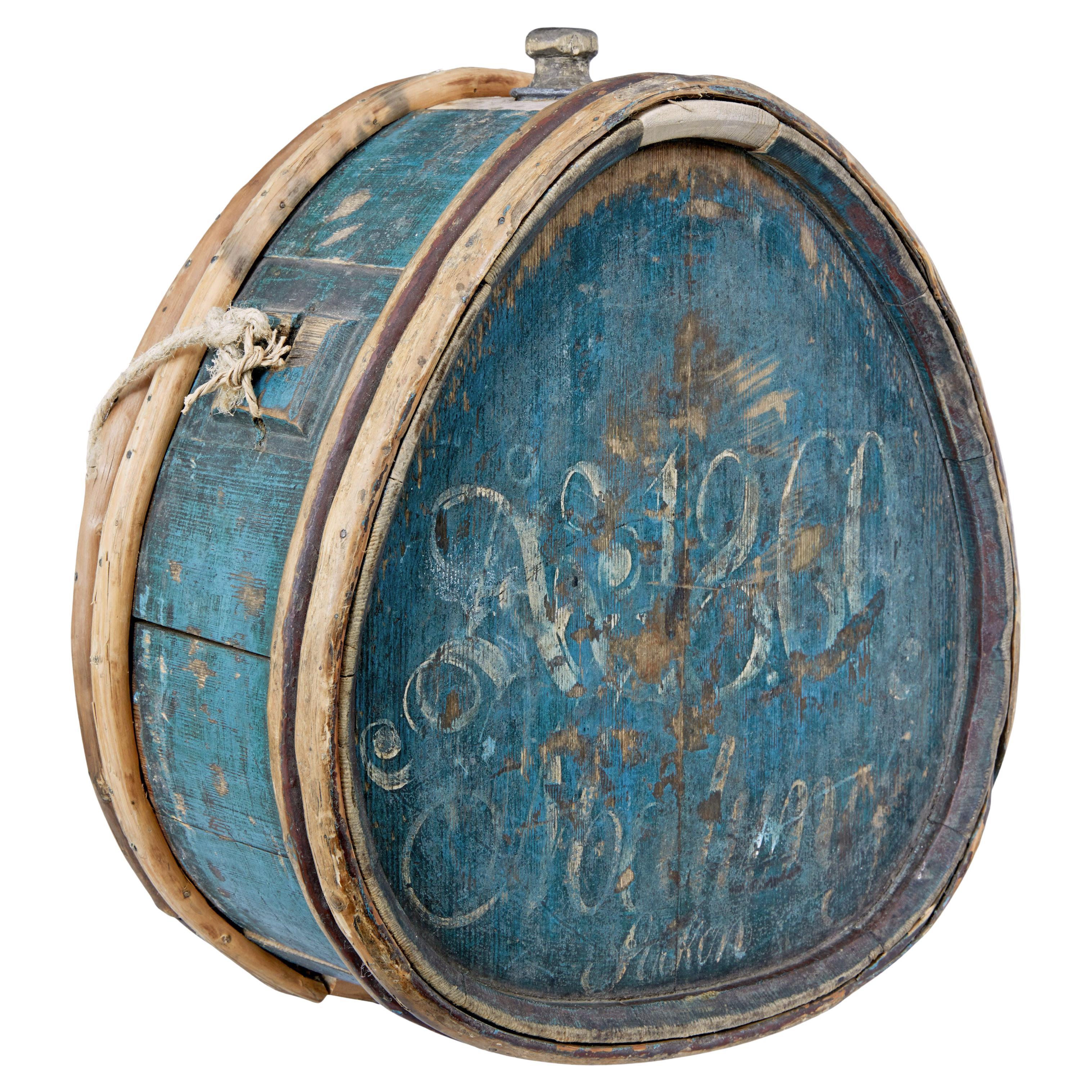 Mid-19th Century Painted Swedish Water Carrier For Sale