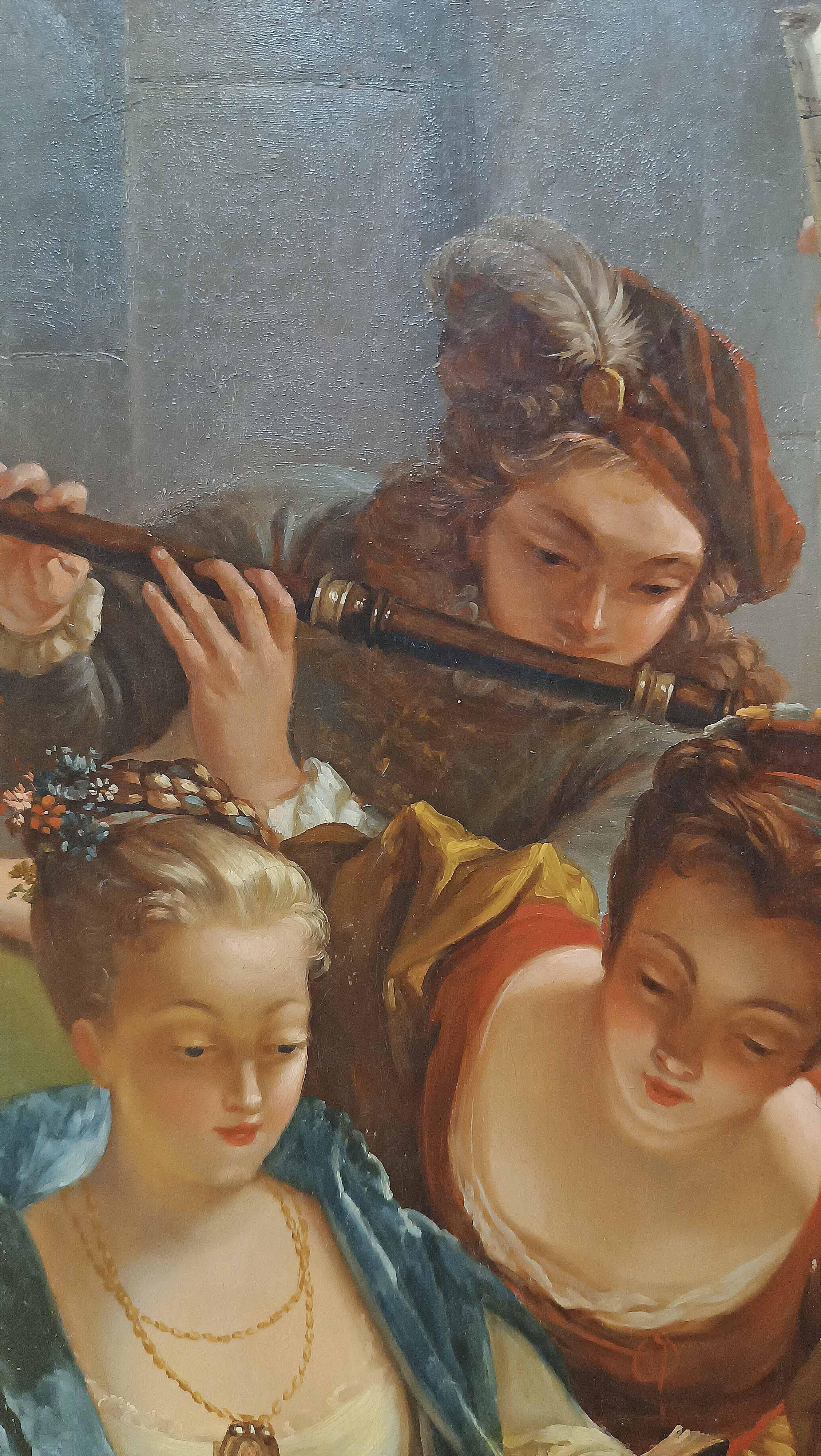 MID-19th CENTURY PAINTING WITH SMALL CONCERT im Zustand „Gut“ im Angebot in Firenze, FI