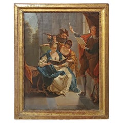 MID-19th CENTURY PAINTING WITH SMALL CONCERT