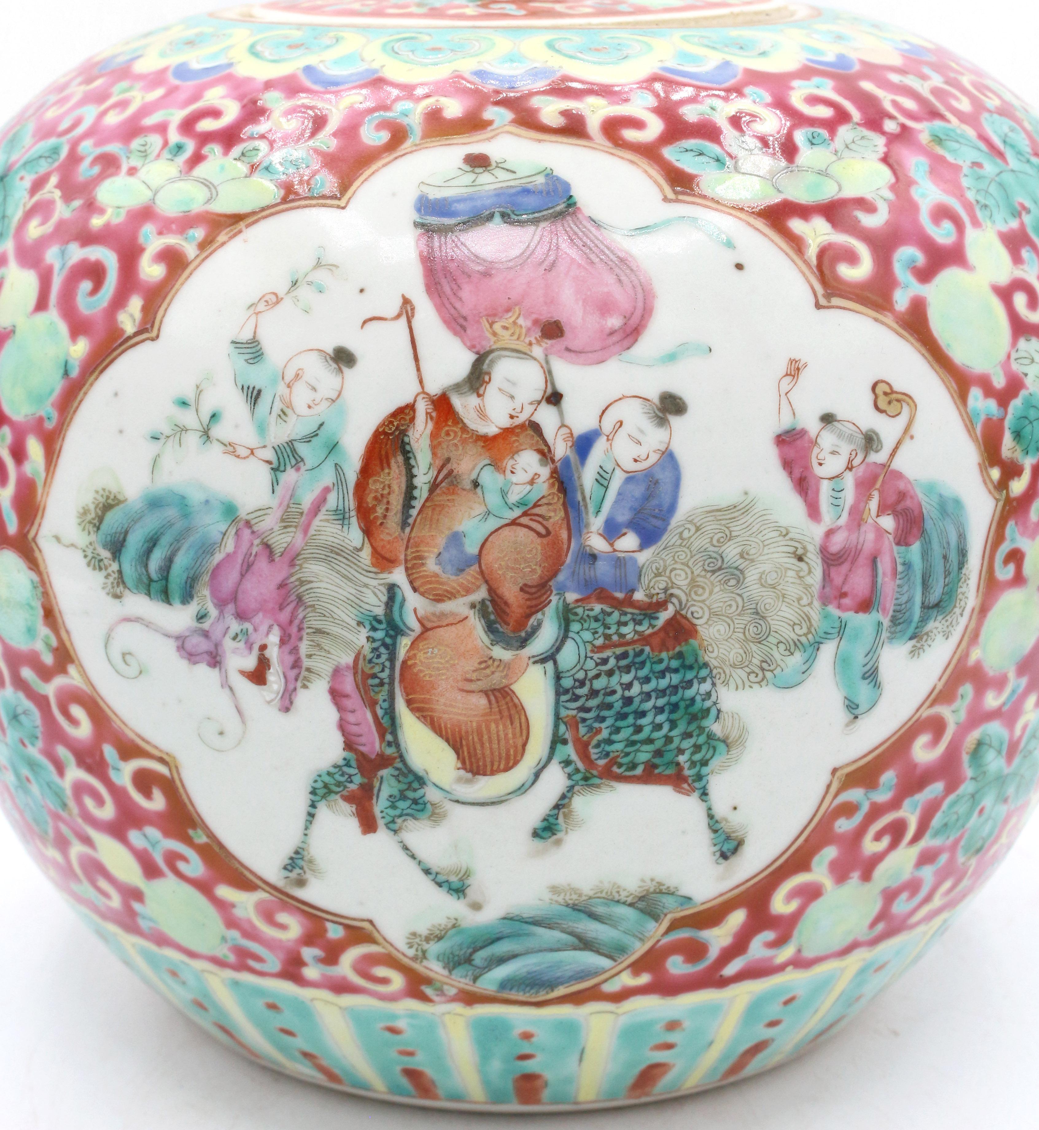 Mitte des 19. Jahrhunderts Zwei chinesische Jars mit Deckel (Chinesisch)