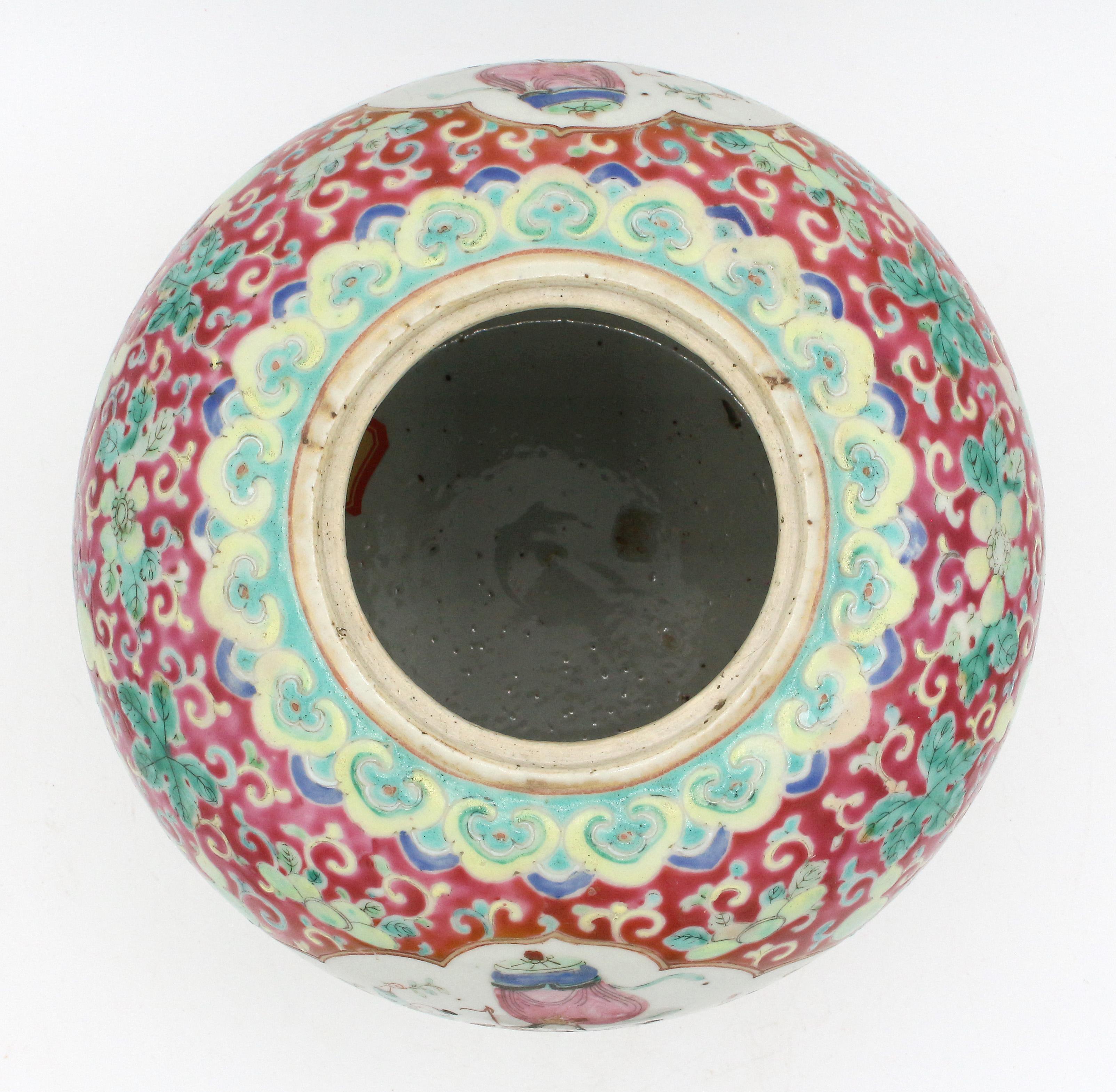 Mitte des 19. Jahrhunderts Zwei chinesische Jars mit Deckel (Keramik)