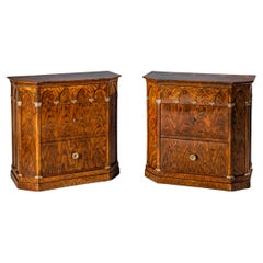 Coppia di commodes con archi gotici della metà del XIX secolo, Italia