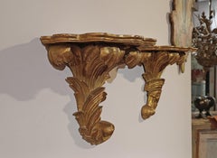MID-19th CENTURY PAIR OF GILDED WOODEN SHELVES