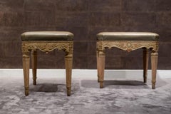Pair of Period Italian Lacquered Wooden Benches