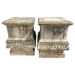 Mid-19th Century Pair of Limestone Pedestals from France