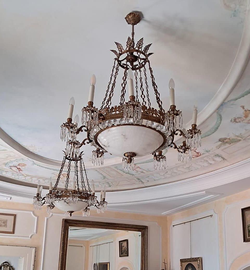 PAREJA DE ARAÑAS NAPOLEON III DE MEDIADOS DEL SIGLO XIX en venta 2