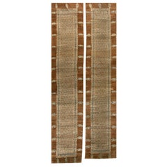 Paire d'objets en bois de N.W. Tapis persans Bakshaiesh (3' x 15'9" - 91 x 480)
