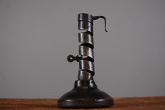 Mid-19th Century Pair of Rat Du Cave Spiral Candlesticks
