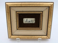 Mid-19th Century Pair of Scrimshaw Miniature Plaques