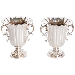 Mid-19th Century Pair of Silver Plate Ice Vases by Elkington & Co., England