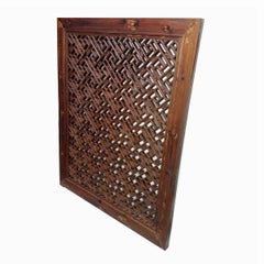 Mid-19th Century Peachwood Window Screen from Sianxi, China