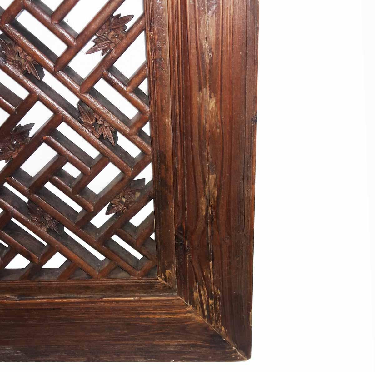 Mid-19th Century Peachwood Window Screen from Sianxi, China In Good Condition For Sale In New York, NY