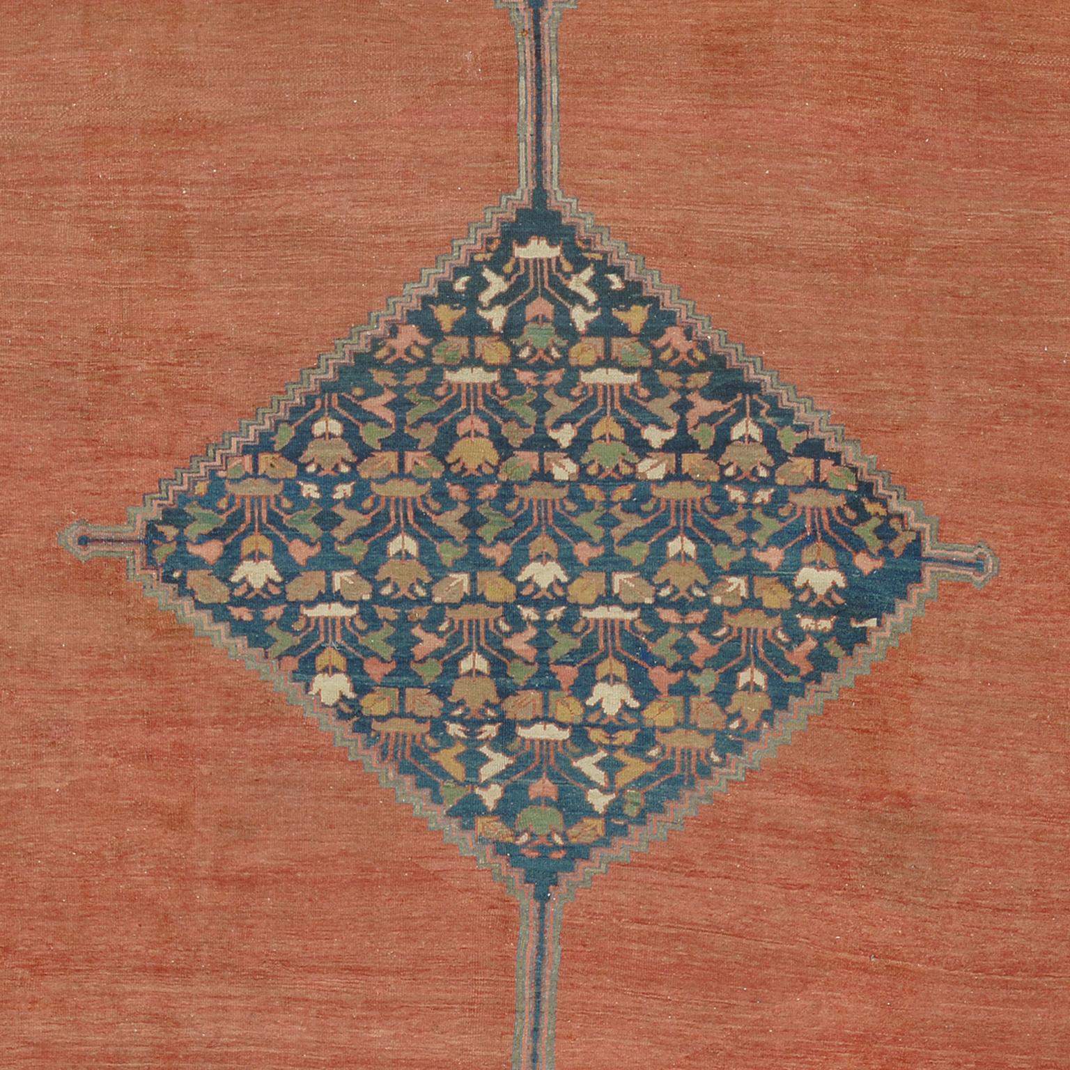 Hand-Knotted Mid-19th Century Persian Bakshaish Rug For Sale
