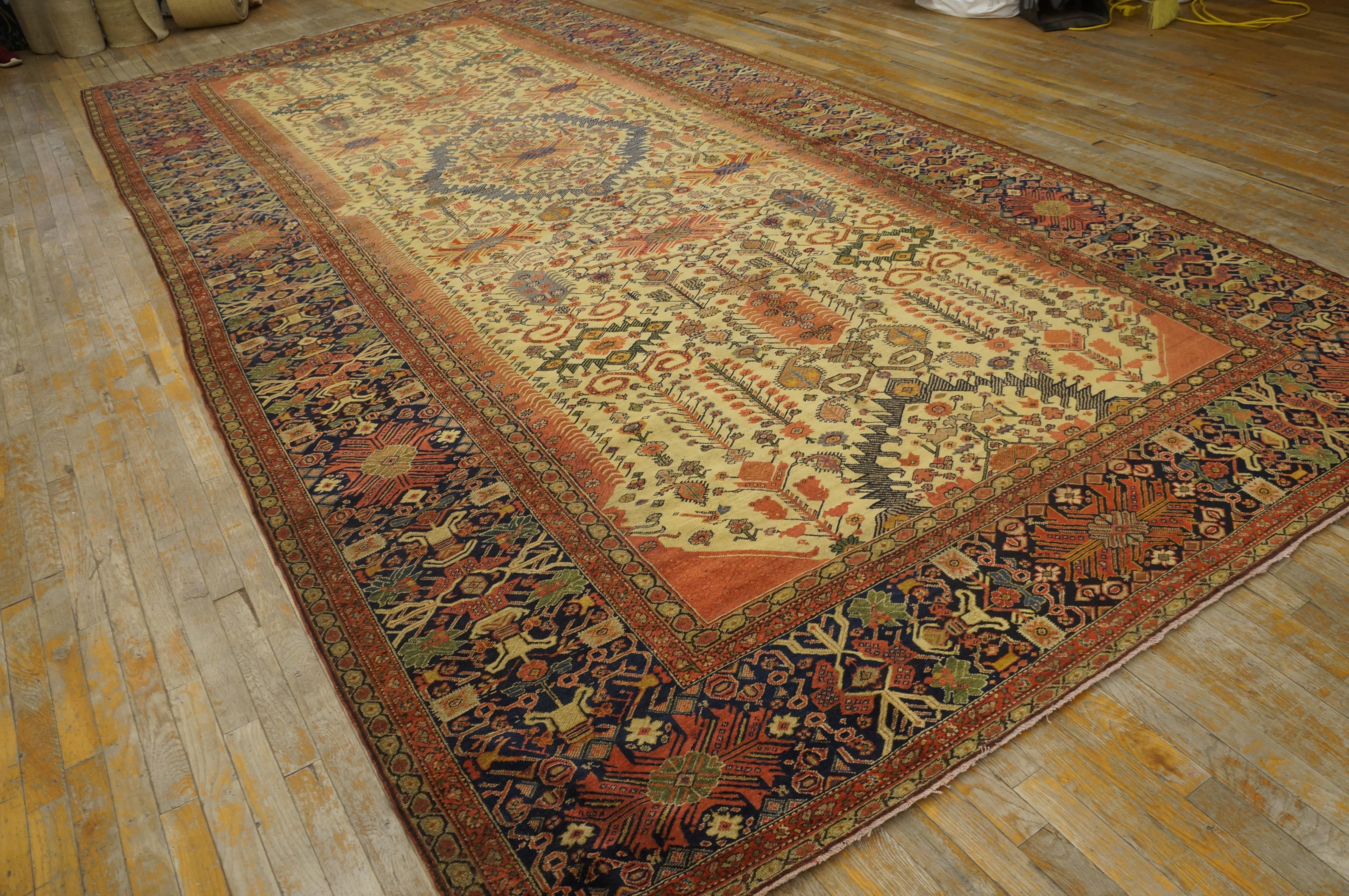 Persischer Farahan-Teppich aus der Mitte des 19. Jahrhunderts ( 7'10
