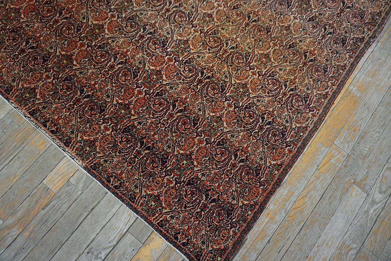 Persischer Farahan-Zili-Sultan-Teppich aus der Mitte des 19. Jahrhunderts mit Inschrift  im Angebot 5