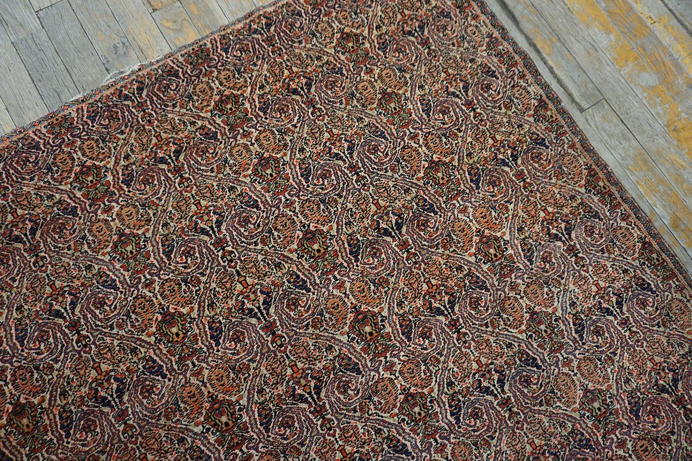 Persischer Farahan-Zili-Sultan-Teppich aus der Mitte des 19. Jahrhunderts mit Inschrift  im Angebot 7