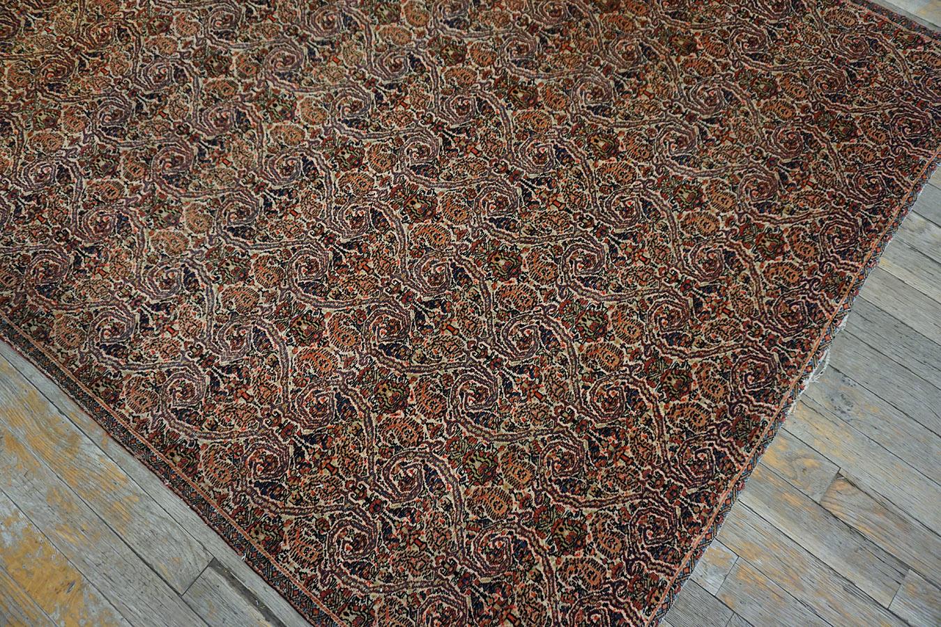 Persischer Farahan-Zili-Sultan-Teppich aus der Mitte des 19. Jahrhunderts mit Inschrift im Angebot 11