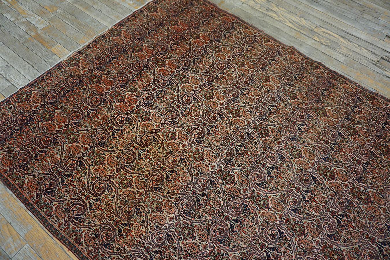 Hand-Knotted Mid 19th Century Persian Farahan Zili-Sultan Carpet with Inscription  For Sale