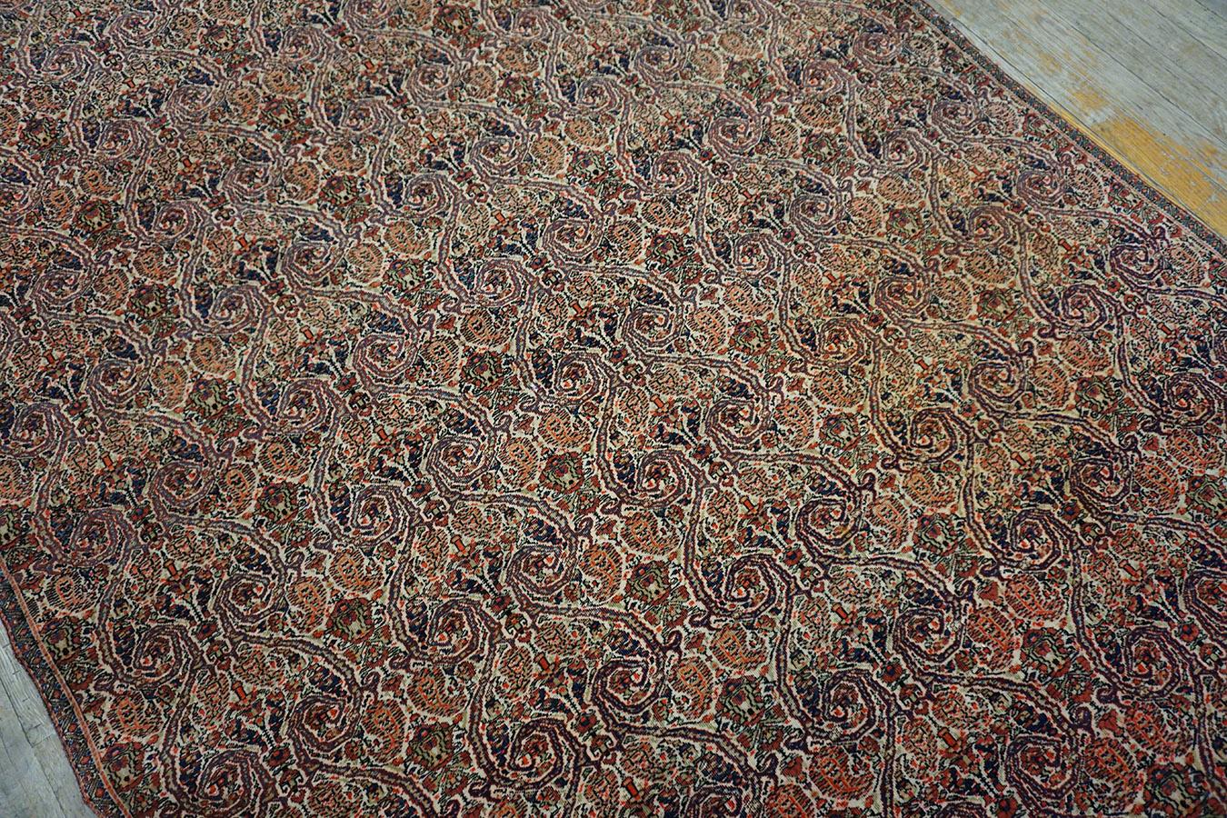 Persischer Farahan-Zili-Sultan-Teppich aus der Mitte des 19. Jahrhunderts mit Inschrift  im Angebot 3