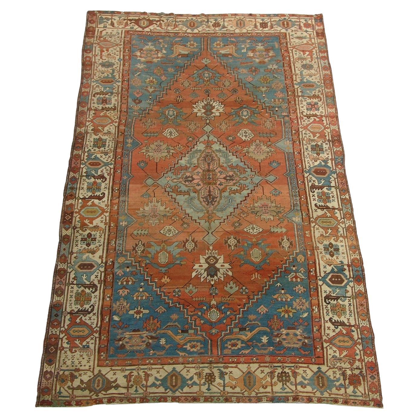 Late-19th Century Persian Heriz Serapi Carpet 