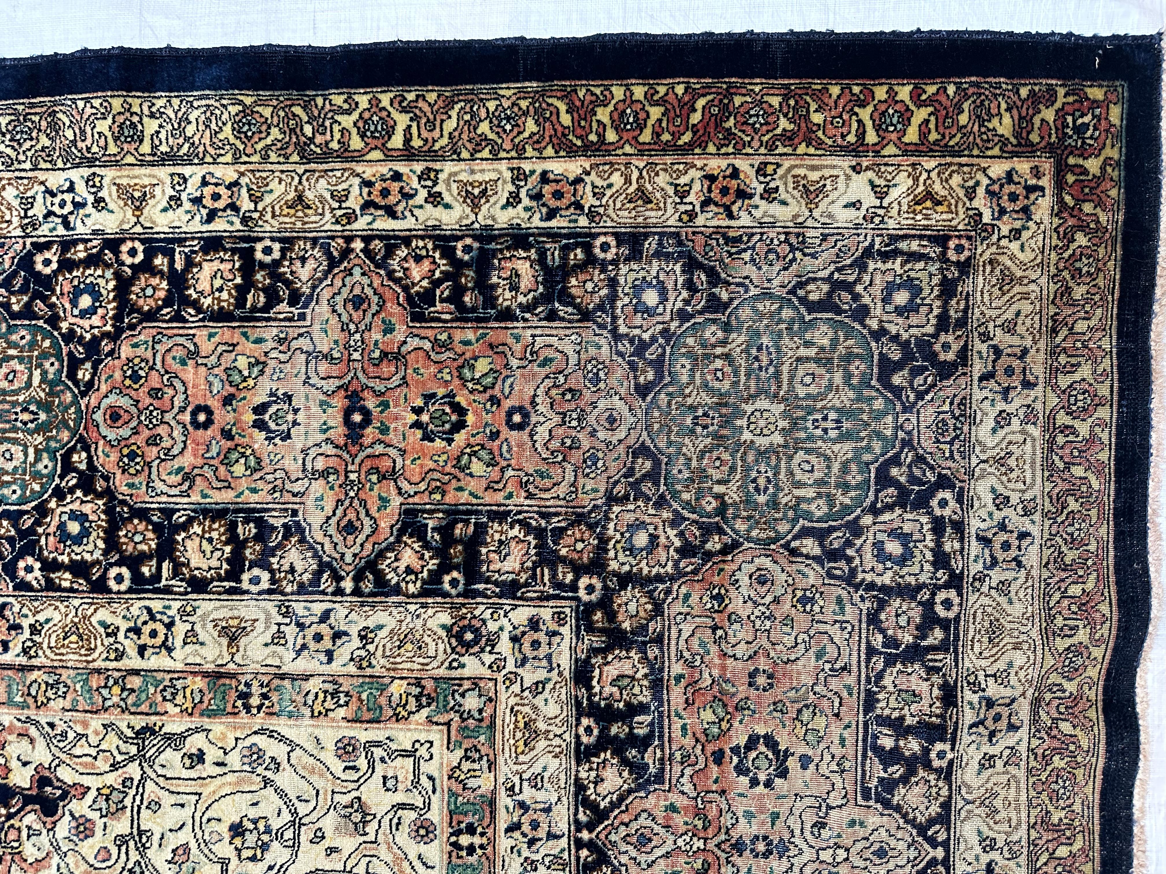 Hand-Knotted Mid-19th Century Persian Tabriz Carpet For Sale