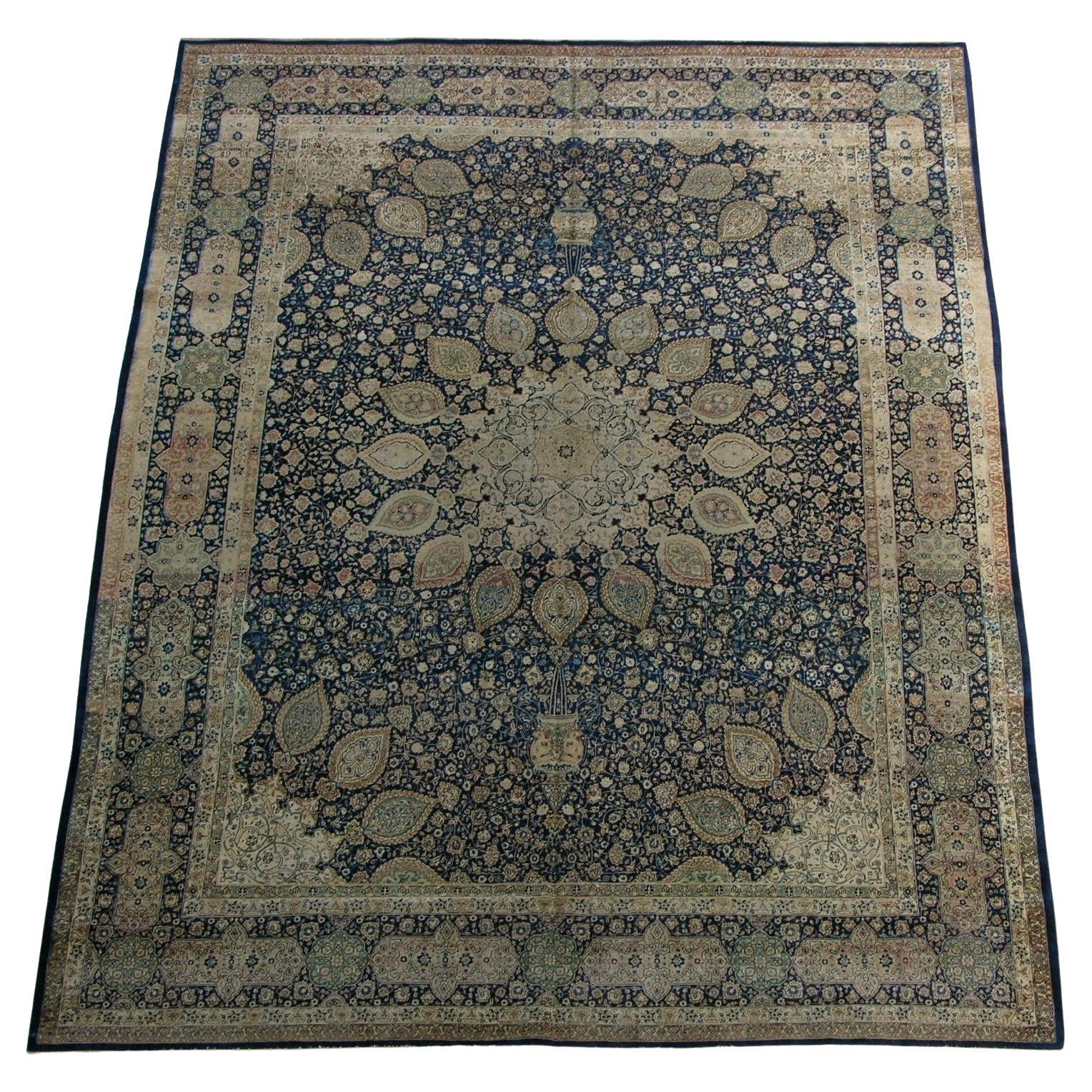 Mid-19th Century Persian Tabriz Carpet For Sale