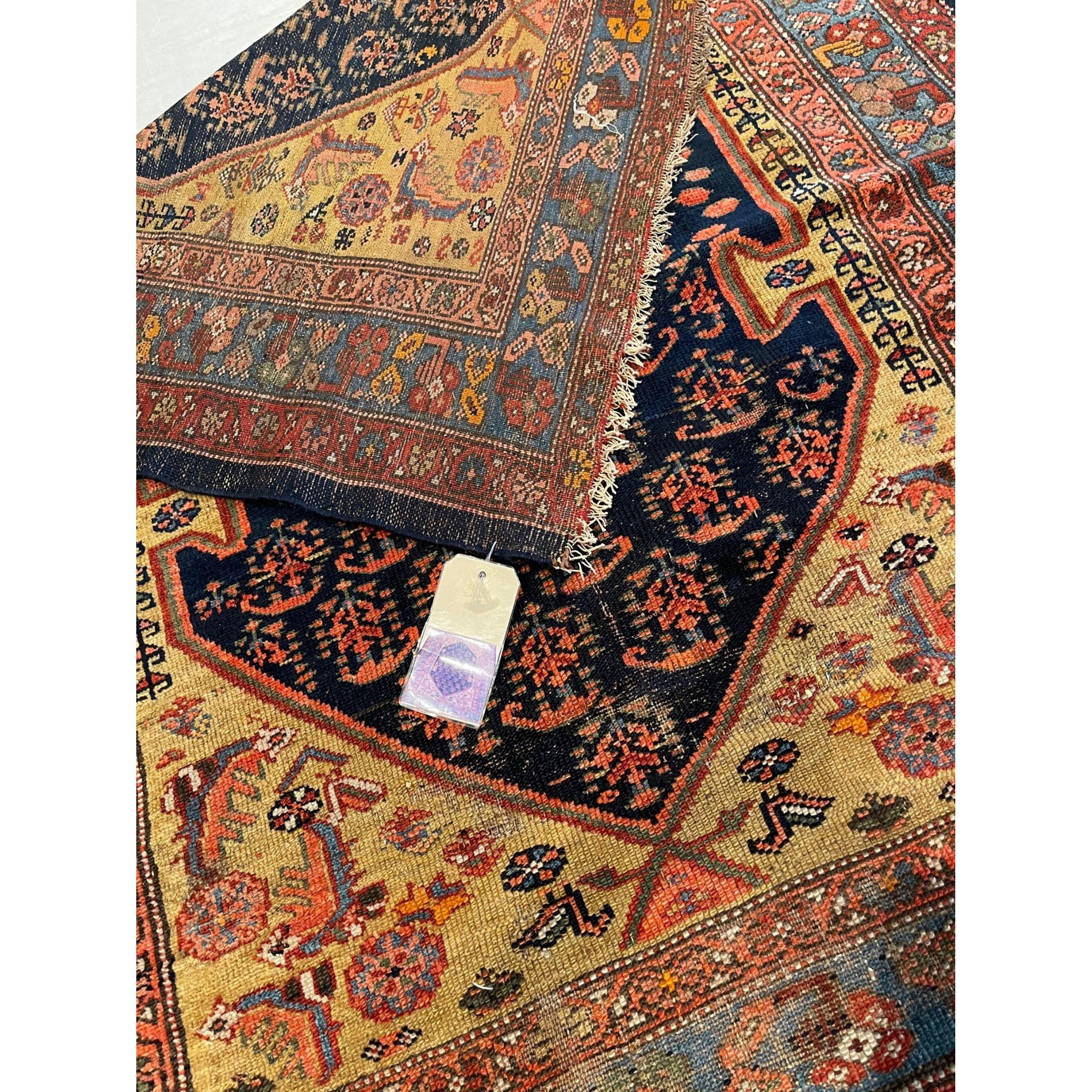 Other Mid-19th Century Persian Zanjan Rug 5.6x4.1 For Sale
