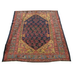 Mitte des 19. Jahrhunderts Persisch Zanjan Teppich 5.6x4.1