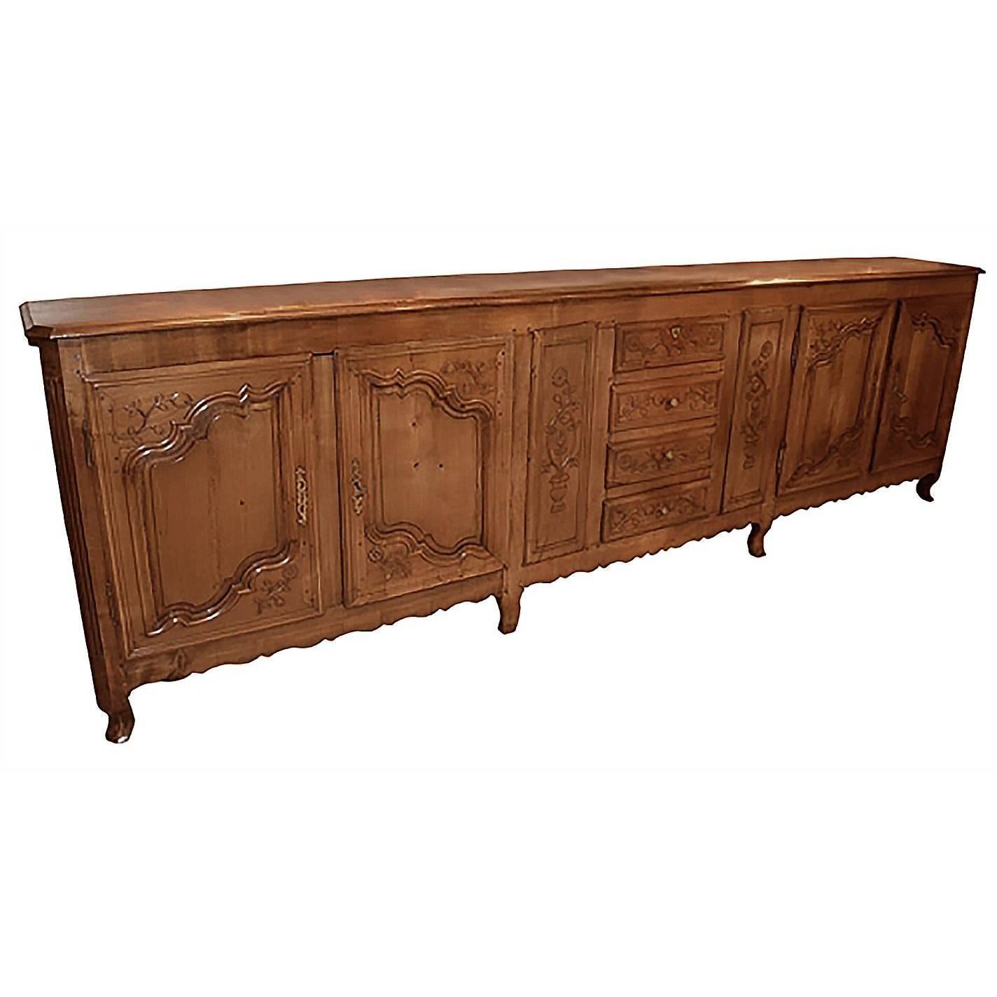 Mid-19th Century Picardy Fruitwood Buffet For Sale