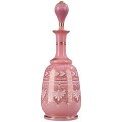 Mid-19th Century Pink Opaline Flask
